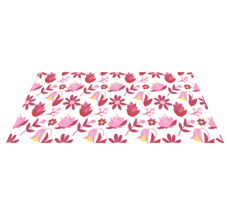 Floral Patterns Bloom flower vinyl rug - TenStickers