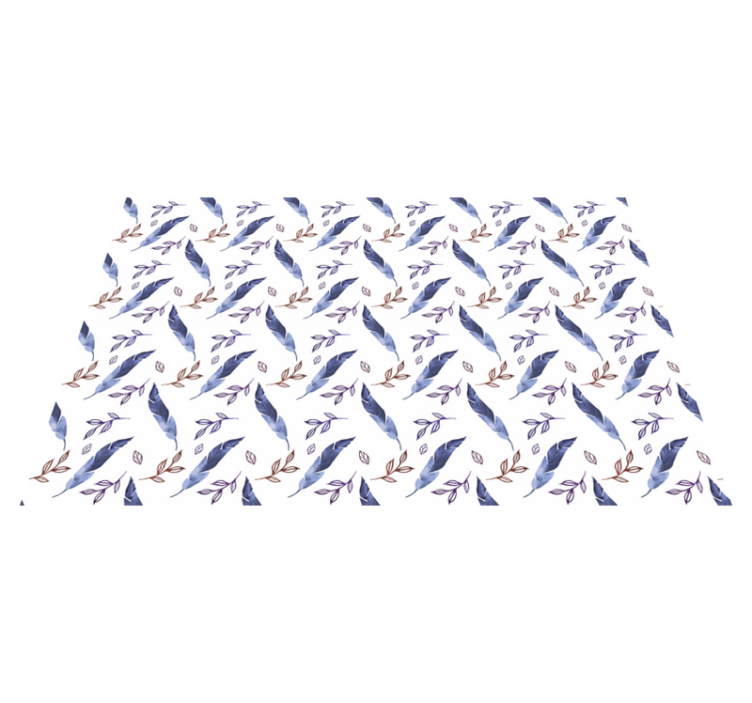 Elegant watercolor feather bathroom flooring - TenStickers