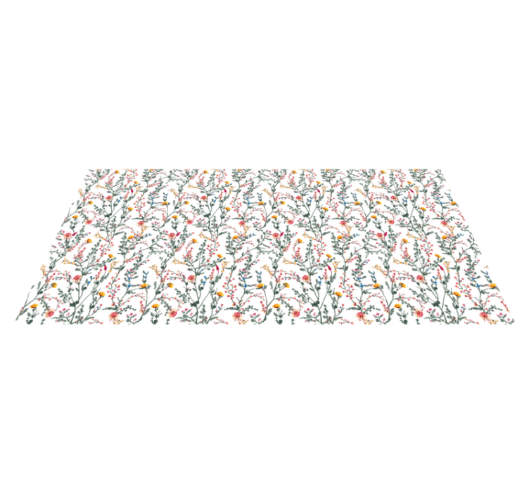 Botanical Oasis flower vinyl rug - TenStickers