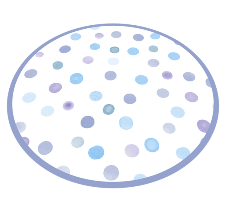 Vibrant Dotted Circles vinyl rug - TenStickers
