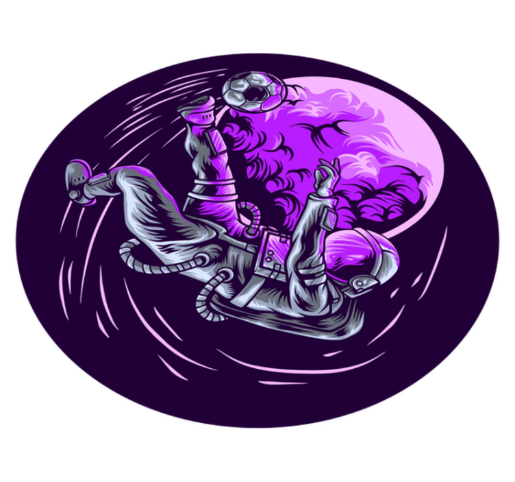 Astronaut Floating star vinyl rug - TenStickers