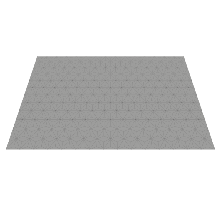 Geometric Grey Motif tile vinyl rug - TenStickers