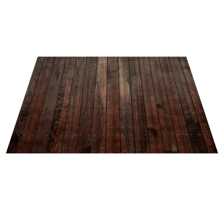 Brown planks with texture wood effect vinyl rug - TenStickers