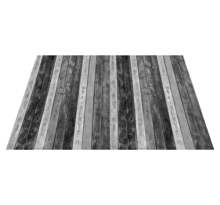 Warm grey look wood vinyl rug - TenStickers