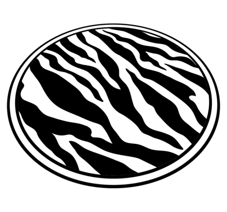 Chic Zebra Lines animal print vinyl rug - TenStickers