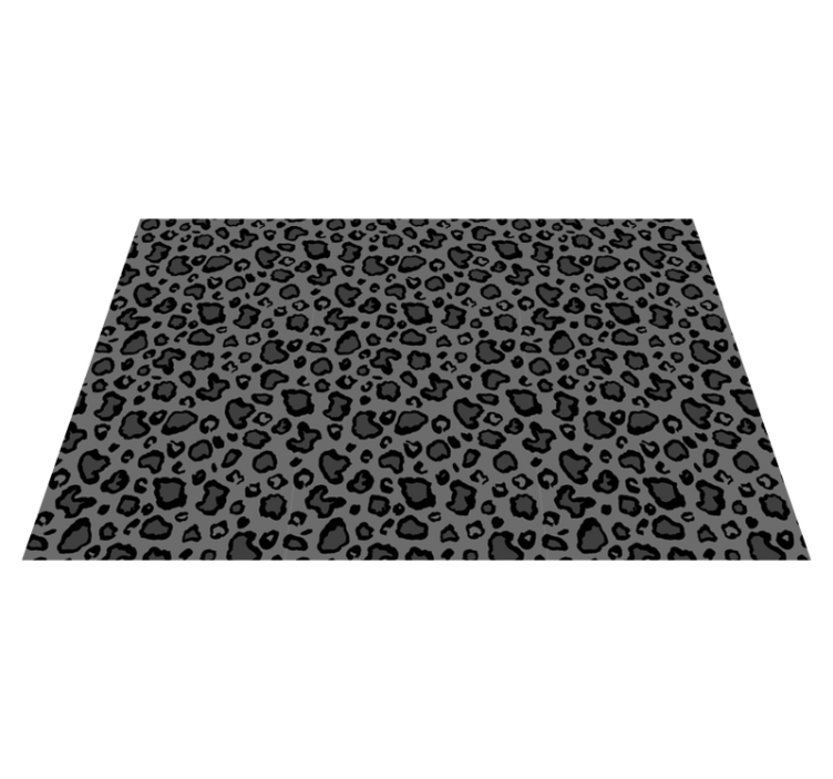 Dark gray and black leopard pattern animal rug - TenStickers