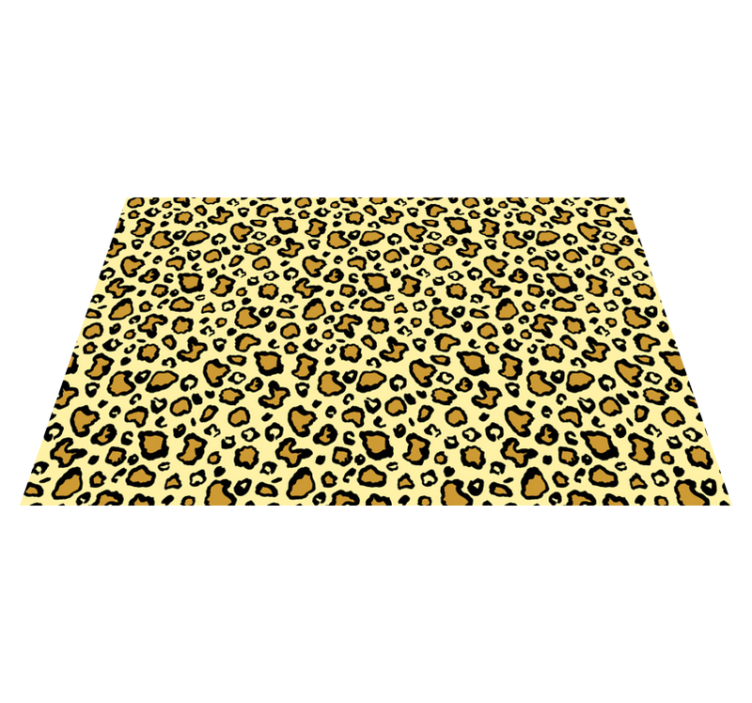 LEOPARD PATTERN PLAYFUL animal print vinyl rug - TenStickers