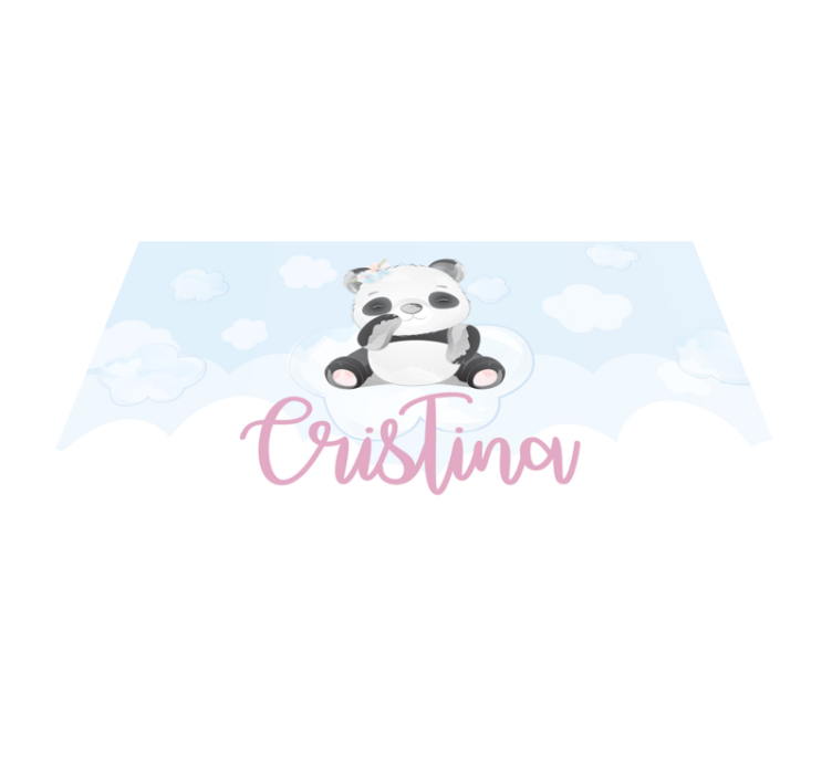 Cute panda for girl  baby play mat - TenStickers