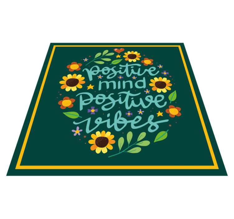 Motivational quote beautiful colors custom rug - TenStickers