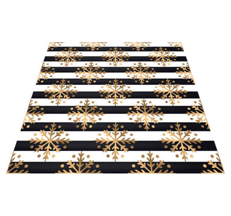 Elegant snowflake pattern christmas vinyl rug - TenStickers