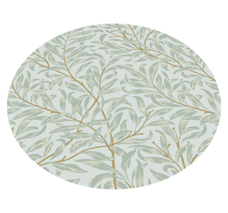 Drawn Branches pattern nature vinyl rug - TenStickers