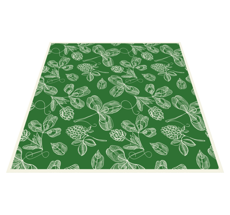 Lush Green Motifs nature vinyl rug - TenStickers
