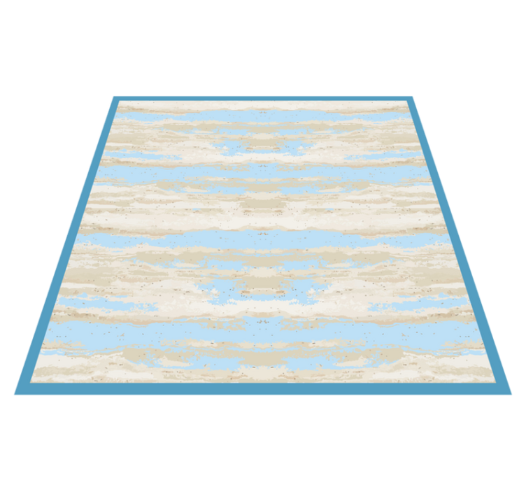 Grey and blue imitation wood vinyl rug - TenStickers