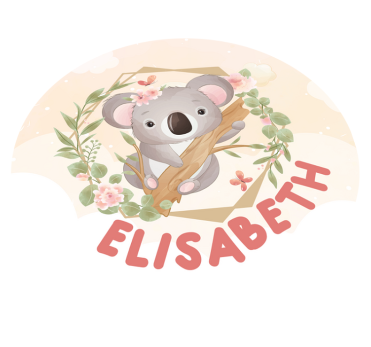 Custom vinyl rug featuring adorable koala artwork - TenStickers