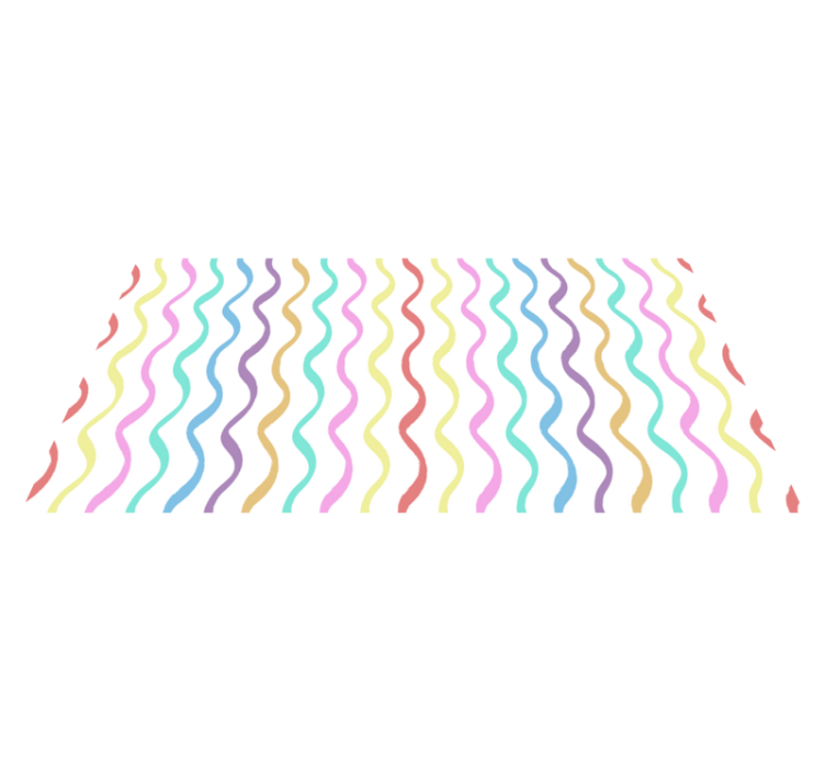 Wavy colorful lines nordic vinyl rug - TenStickers