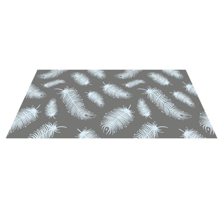 Feather-Like Motifs vinyl rug - TenStickers