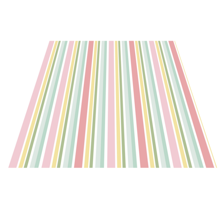 Light multicolor striped  square vinyl rug - TenStickers