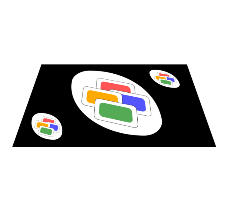 UNO card color change  bedroom rug - TenStickers