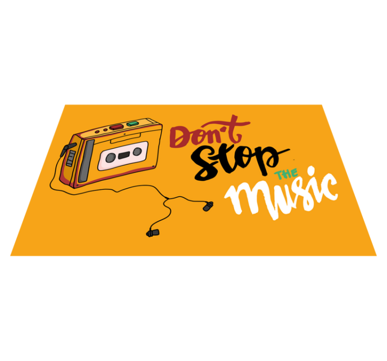 Retro Cassette Theme custom vinyl rug - TenStickers