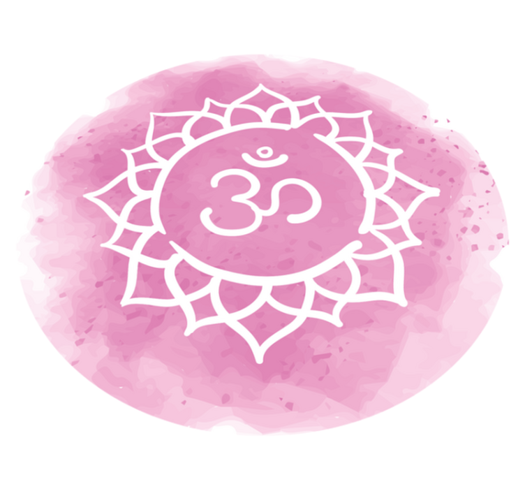 Beautiful crown chakra symbol ethnic rug - TenStickers