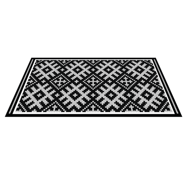 Viking chained squares pattern geometric rugs - TenStickers