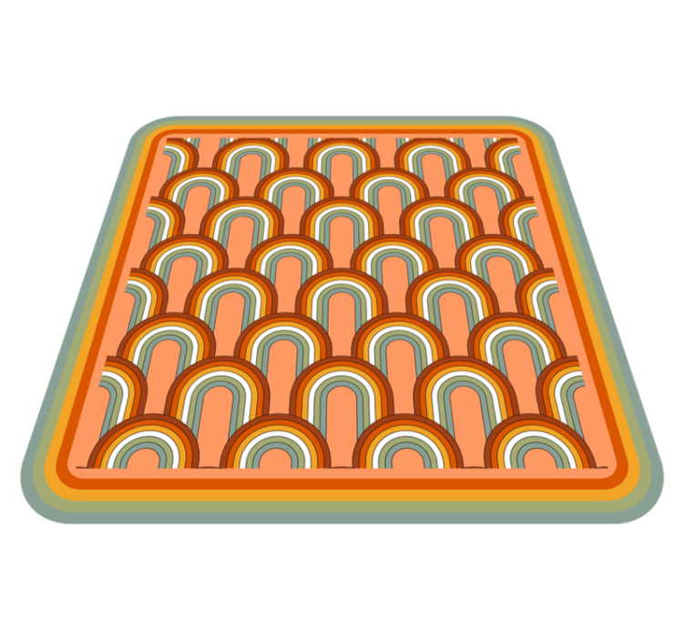 Rainbow like 70s' pattern vintage rug - TenStickers