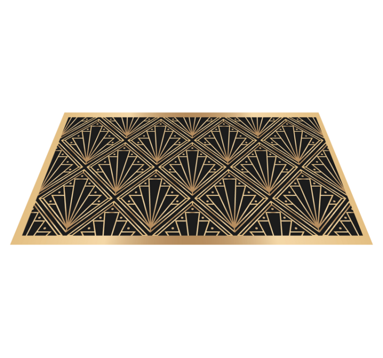 Art Deco Motif tile vinyl rug - TenStickers
