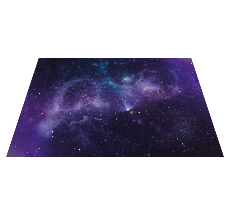 Purple star shower nature vinyl rug - TenStickers