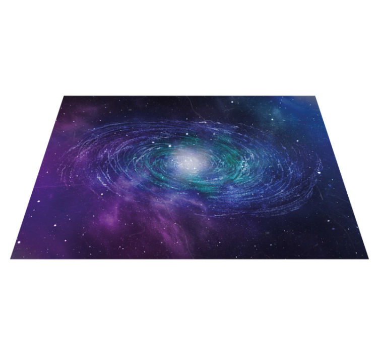 Galactic Swirl Pattern star vinyl rug - TenStickers