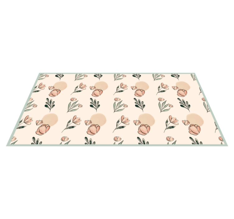 Floral Patterned Shades flower vinyl rug - TenStickers