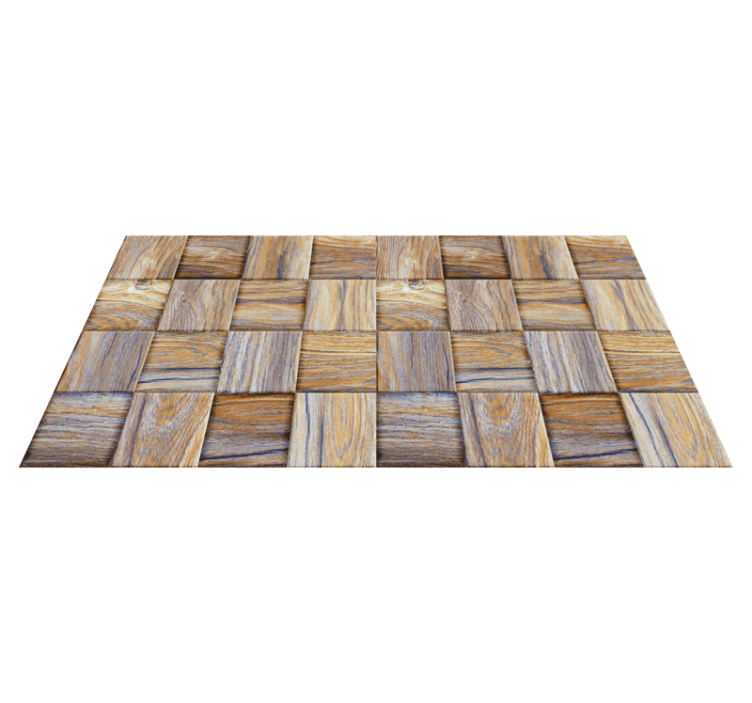 Block Style wood vinyl rug - TenStickers