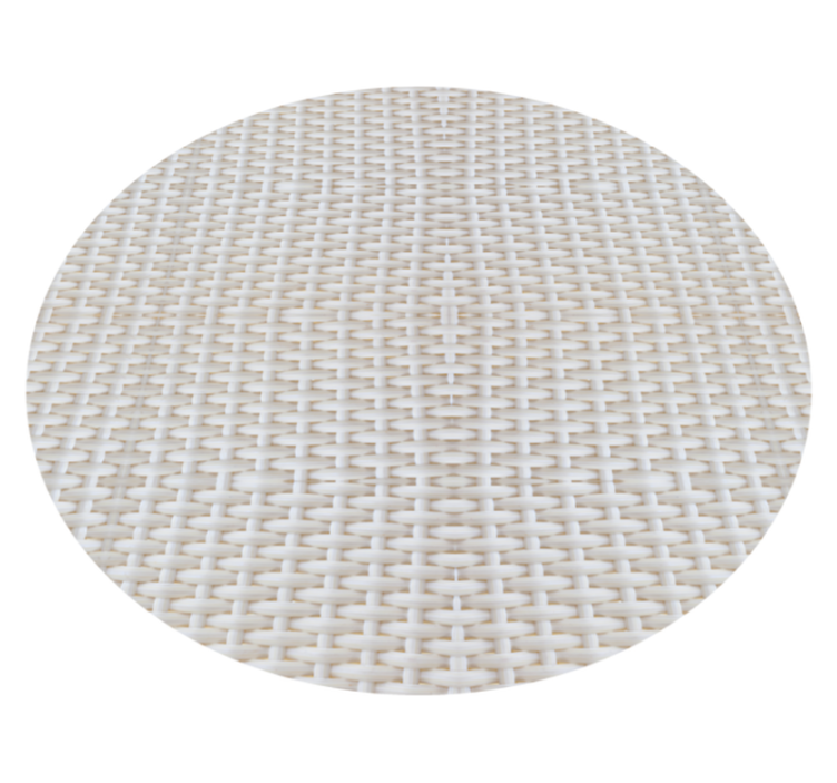 White rattan wood effect vinyl rug - TenStickers