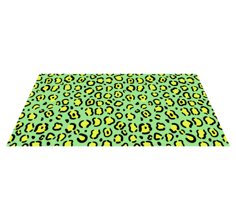 Lively Leopard Pattern animal print vinyl rug - TenStickers