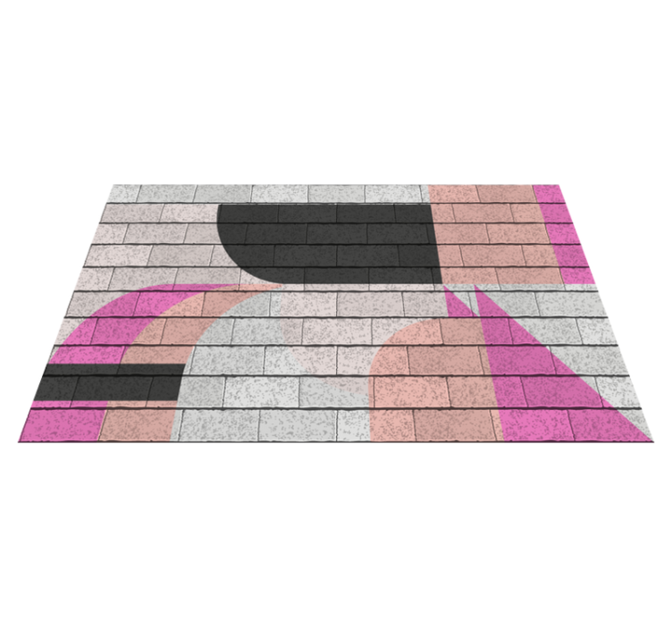 Conceptual Color Segments geometric vinyl rug - TenStickers