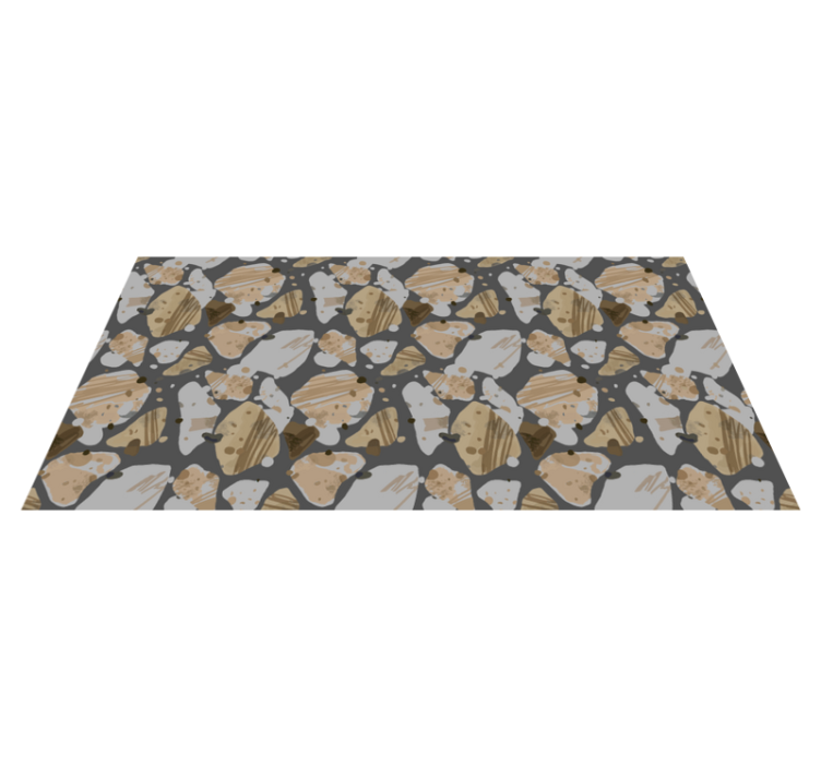 Abstract stone pattern wood vinyl rug - TenStickers