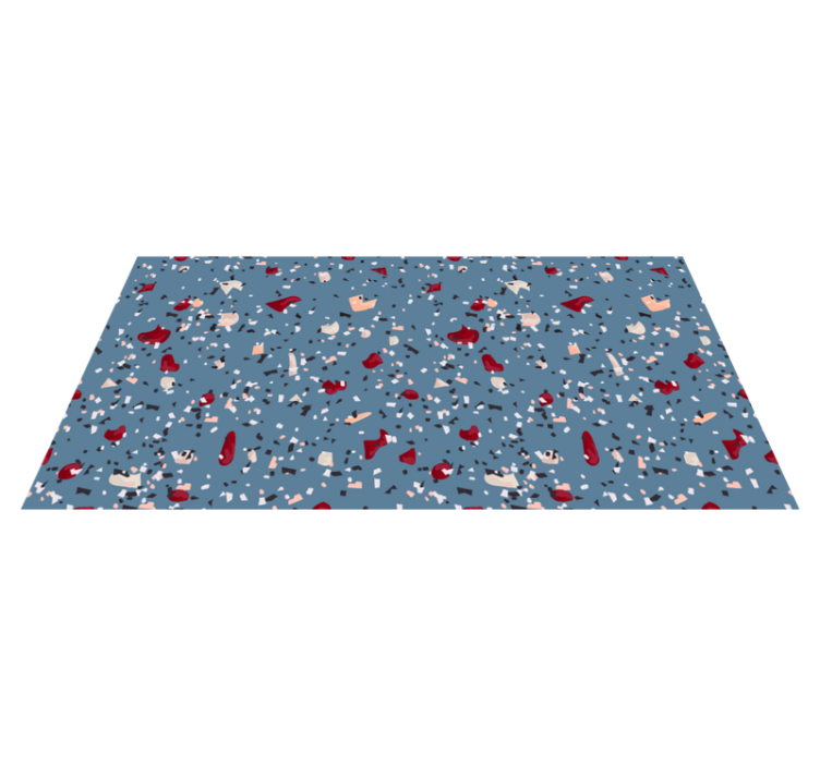 Textured vinyl rug in vibrant colorful shapes - TenStickers