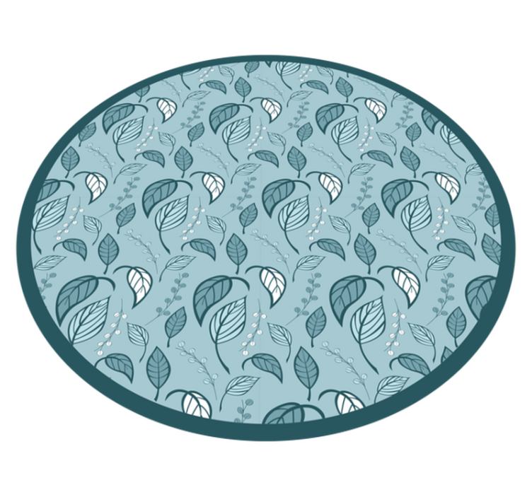 Foliage motif flower vinyl rug - TenStickers