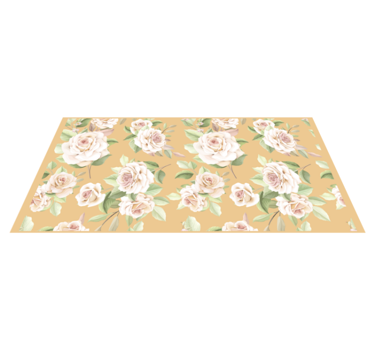 Gentle blossom grace flower vinyl rug - TenStickers