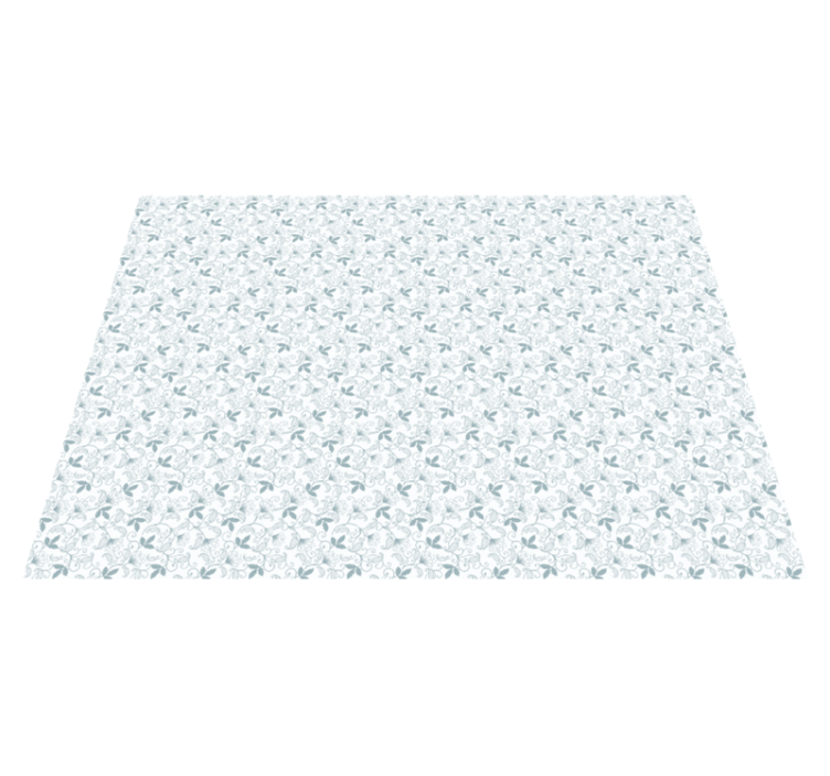 Elegant Floral Pattern flower vinyl rug - TenStickers
