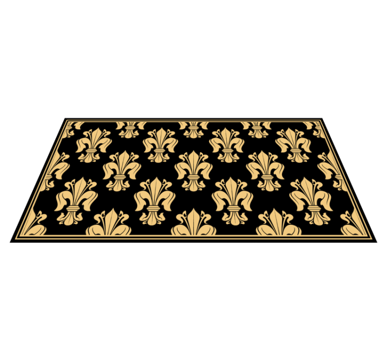 Elegant Fleur-de-Lis Pattern living room vinyl rug - TenStickers