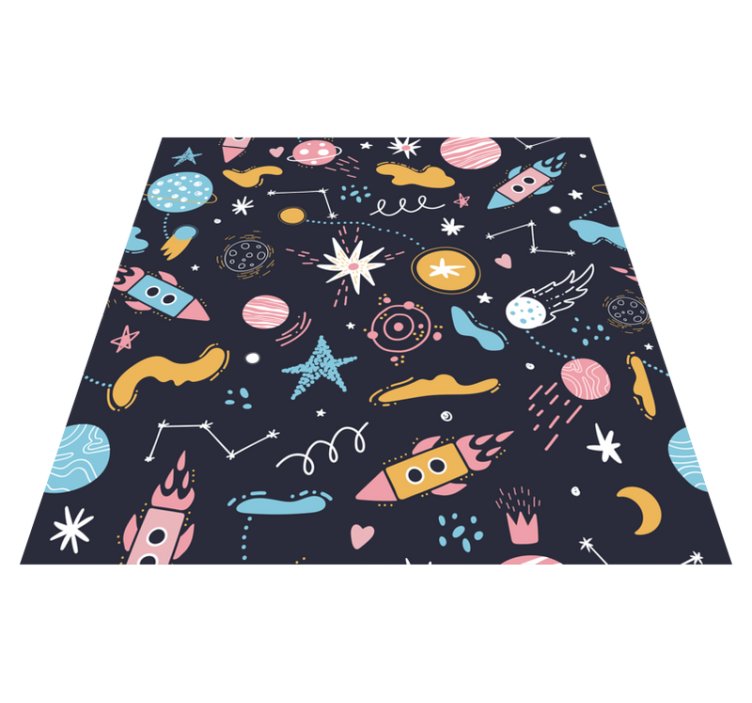 Outer space pattern baby play mat - TenStickers
