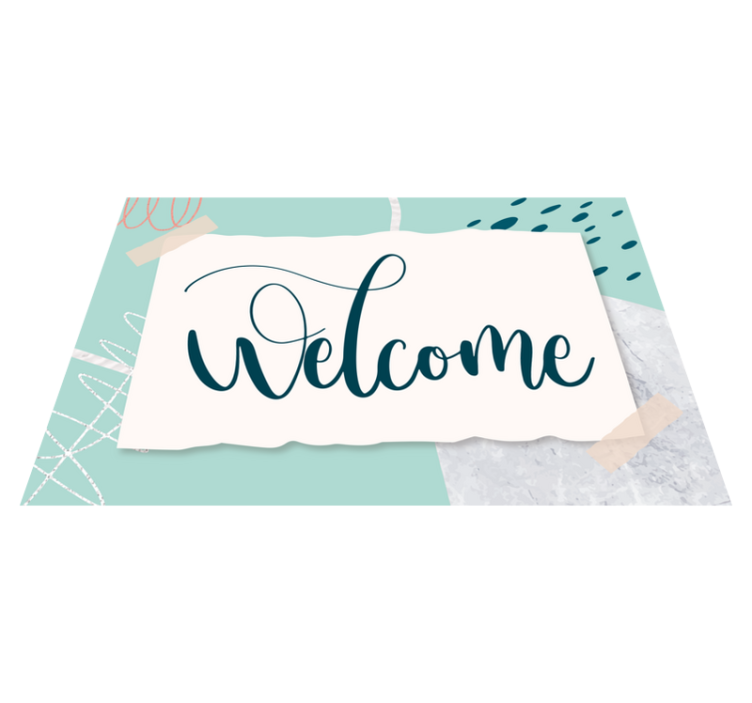 Elegant Entrance Text custom vinyl mat - TenStickers