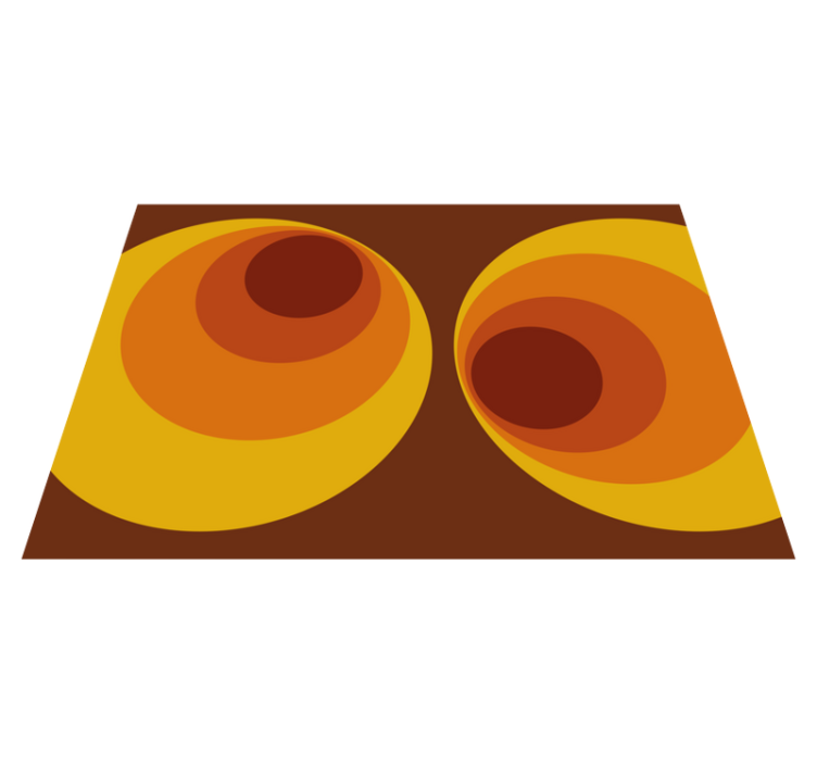 Abstract Geometric Swirls geometric vinyl rug - TenStickers