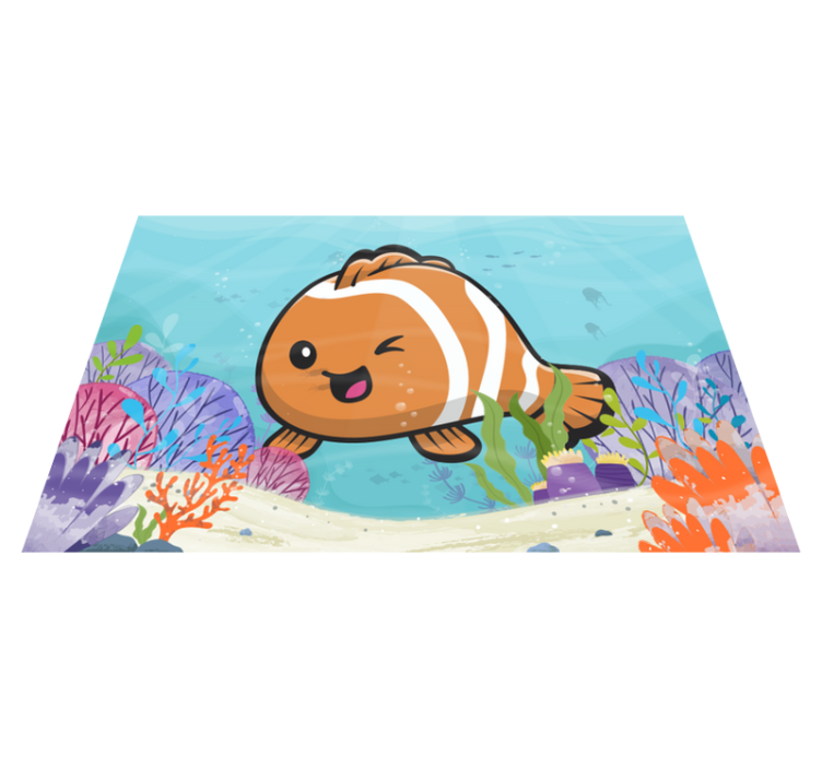 Animated Aquatic Adventure playroom vinyl rug - TenStickers