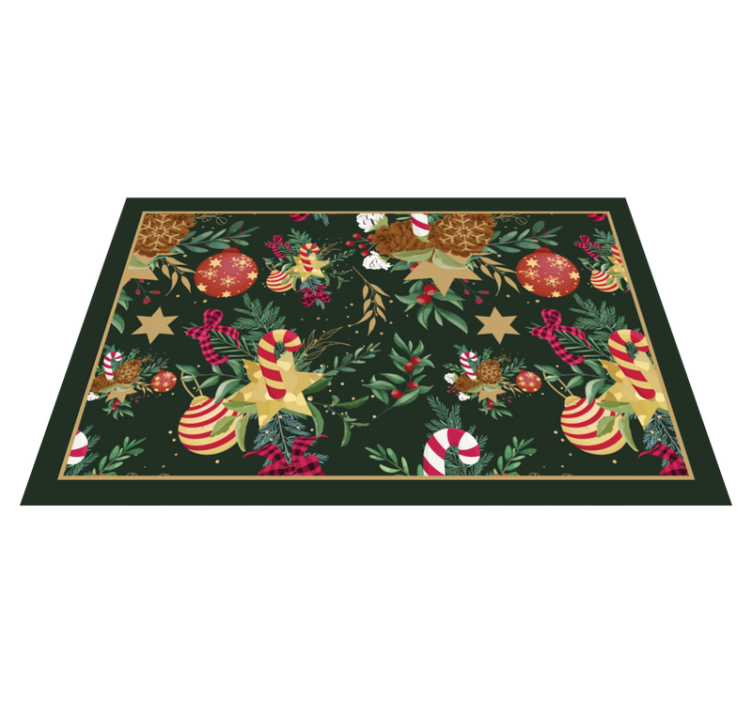 Branches, gifts Xmas-decor Christmas vinyl rug - TenStickers