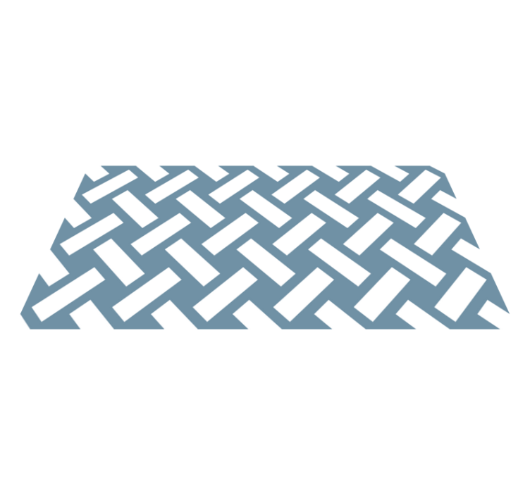 Contrasting Chevron geometric vinyl rug - TenStickers