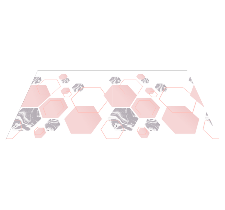 Geometric hexagon pattern geometric rugs - TenStickers