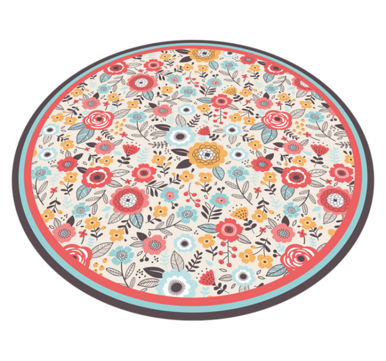 Flowerprint 'Ditsy'  floral rug - TenStickers