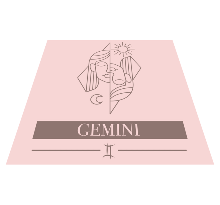 Gemini Themed Design custom vinyl rug - TenStickers
