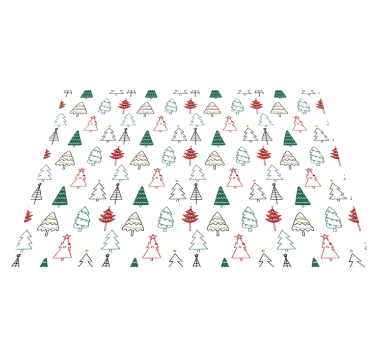 Festive Trees Pattern Christmas vinyl rug - TenStickers